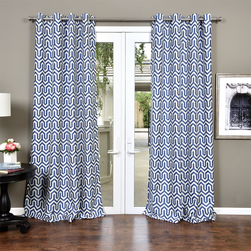 Oliver Dighton Jacquard Geometric Room Darkening Grommet